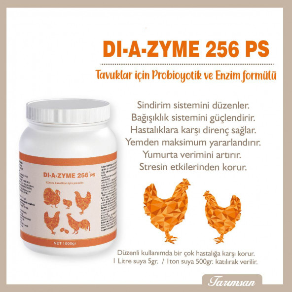 Tavuk Diazyme 256 Probiyotik 1Kg