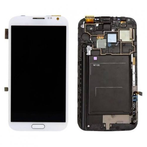 Samsung Galaxy Note 2 N7100 LCD Ekran Dokunmatik Revize Beyaz