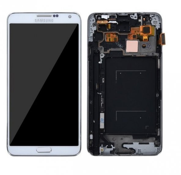 Samsung Galaxy Note 3 LTE N9005 LCD Ekran Dokunmatik Revize Beyaz