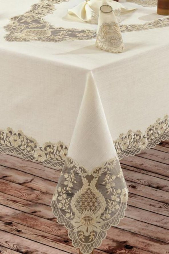 Fransız Güpürlü Venüs Dantel Yemek Takımı - 25 Parça - 4