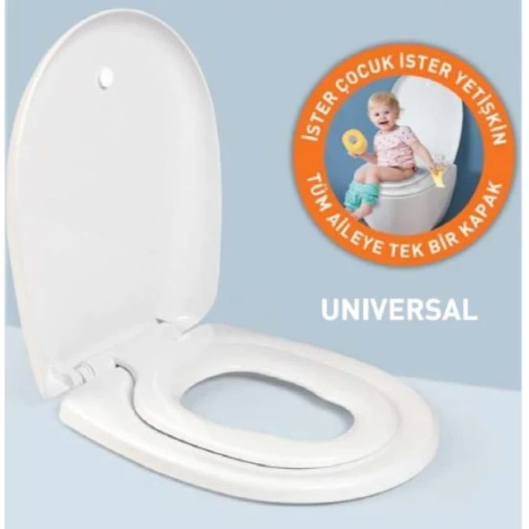 NKP Universal Çocuk Adaptörlü Amortisörlü Klozet Kapağı Kapak - 4