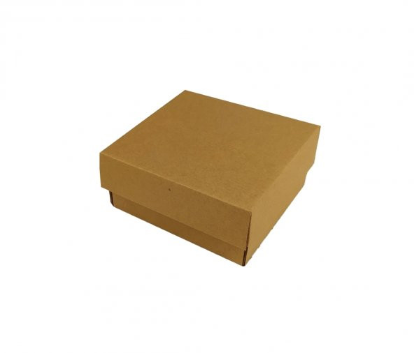 Kolievi Kraft Oluklu Hediyelik Kutu 10x10x5 cm (Seçenekli) - 2