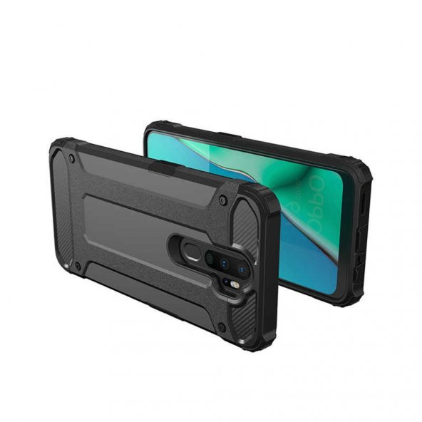 Oppo A5 2020 - A9 2020 Kamera Korumalı Armor Hybrid Zırh Kılıf - 12