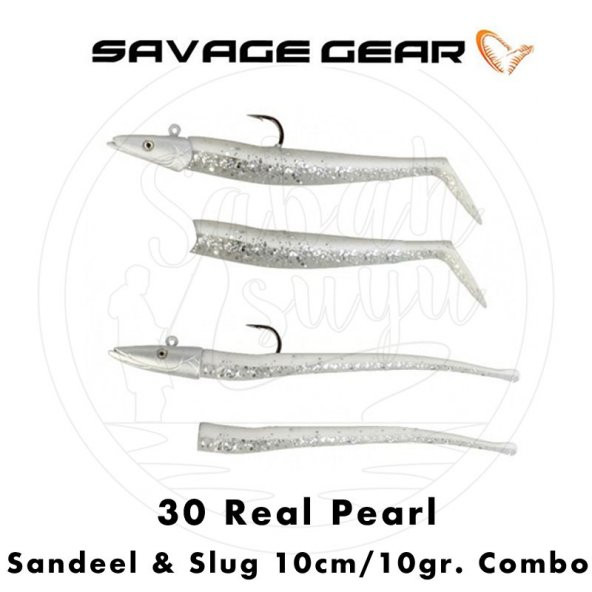 Savage Gear Sandeel - Slug 10cm 10gr. Combo (4+2) Real Pearl