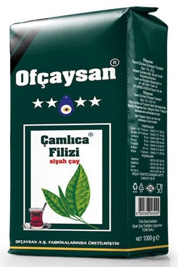 Ofçaysan Çamlıca Filizi Siyah Çay 1000 gr. (1 kg.)