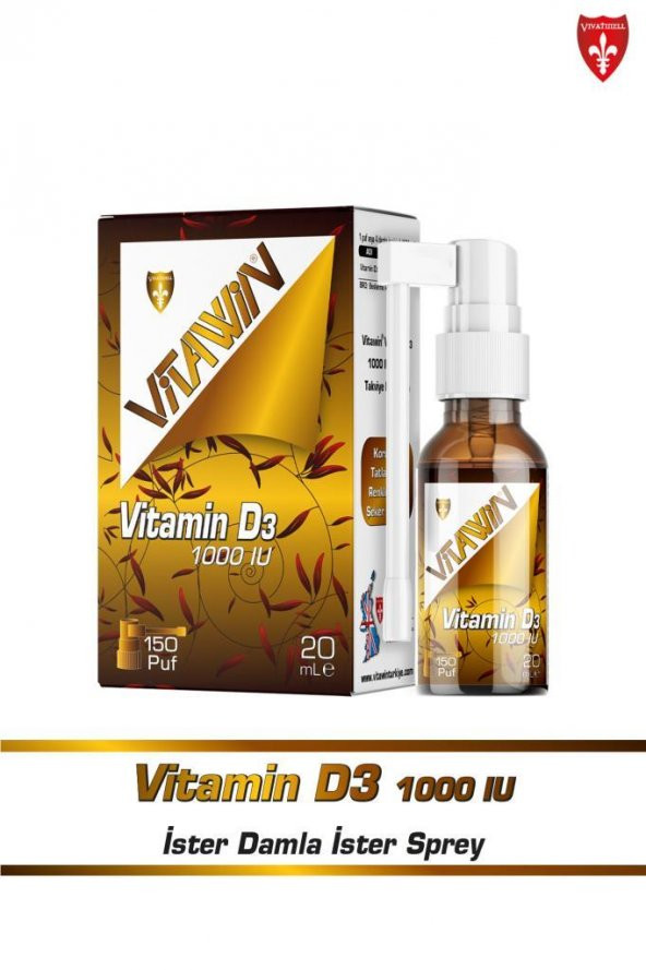 Vitawin Vitamin D3 1000 IU 20 ml Damla/Sprey 150 Puf