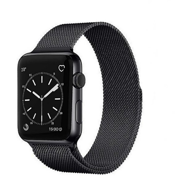 Apple Watch 2 3 4 5 Akıllı Saat 44 mm Hasır Metal Kayış Kordon KRD-01