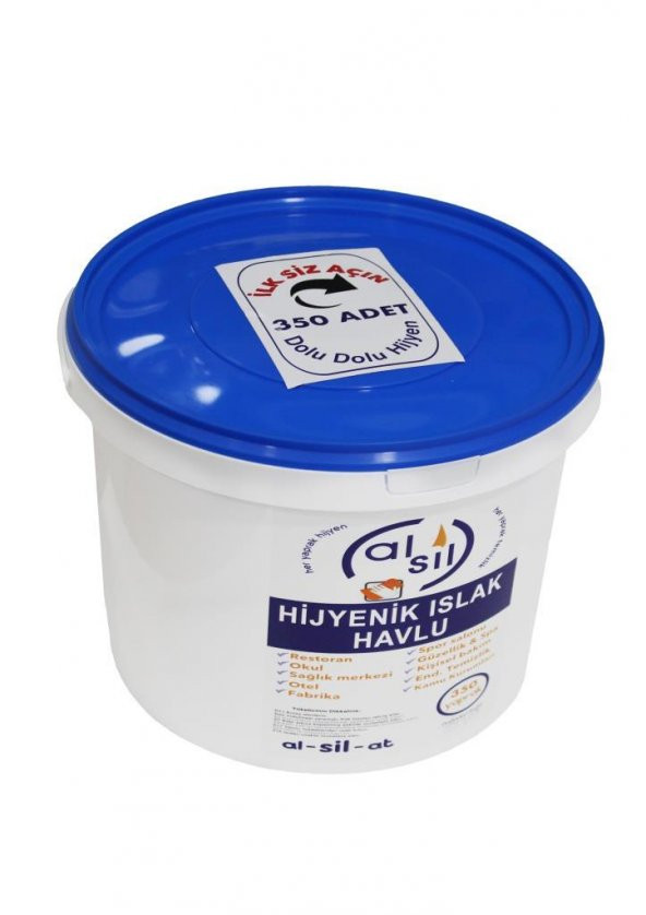 Alsil Hijyenik Islak Havlu Hijyen Kovası Tek Kullanımlık 350 Adet - 3