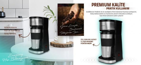 Goldmaster PB-3231 PROBELLO 450ML Filtre Kahve Makinesi - 2