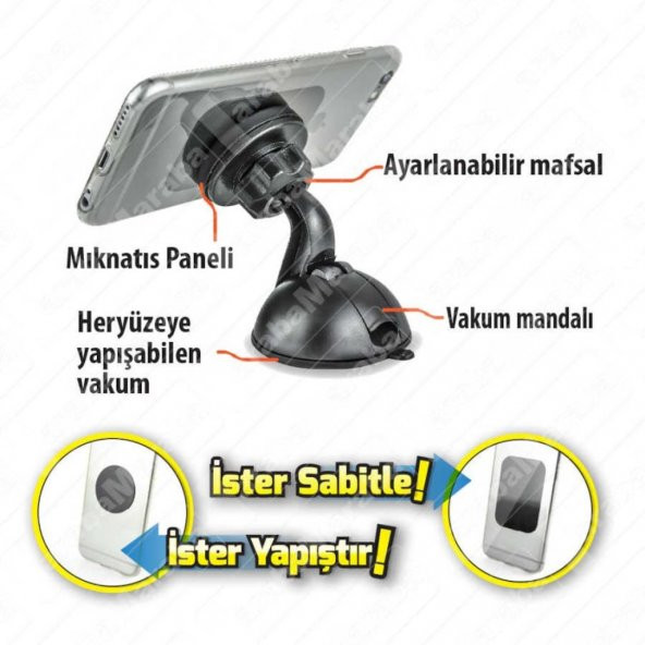 Automix Mıknatıslı Telefon Ve Tablet Tutucu