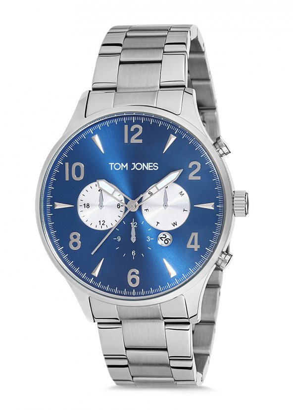 Tom Jones TJE9001 çelik kordon erkek kol saati 2 yıl garantili