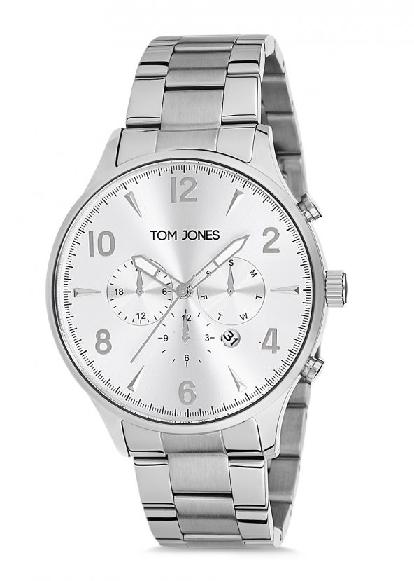 Tom Jones TJE9006 çelik kordon erkek kol saati 2 yıl garantili