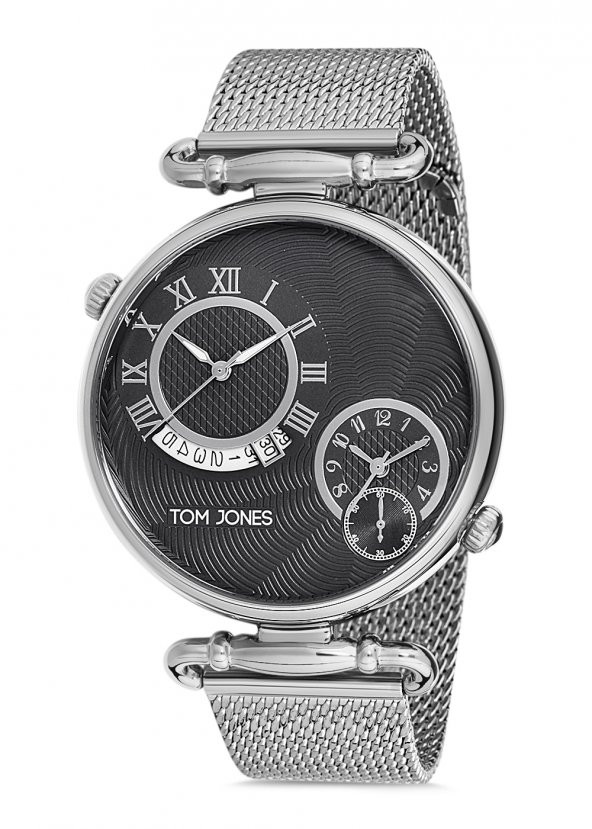 Tom Jones TJE9034 çelik kordon erkek kol saati 2 yıl garantili