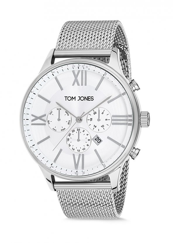 Tom Jones TJE9043 çelik kordon erkek kol saati 2 yıl garantili