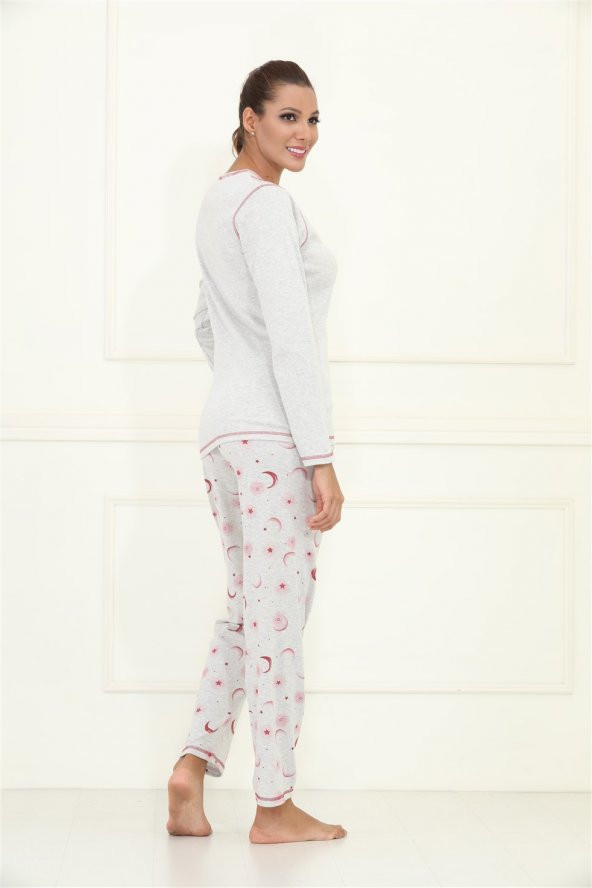 etoile Uzun Kol100 Pamuklu Pijama Takımı S - 5XL Arası / 98075 - 3
