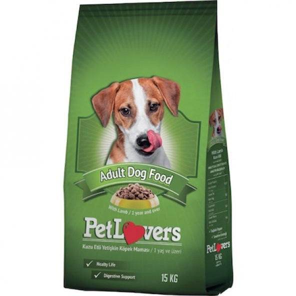 Pet Lovers Kuzu Etli Yetişkin Köpek Maması-15 kg