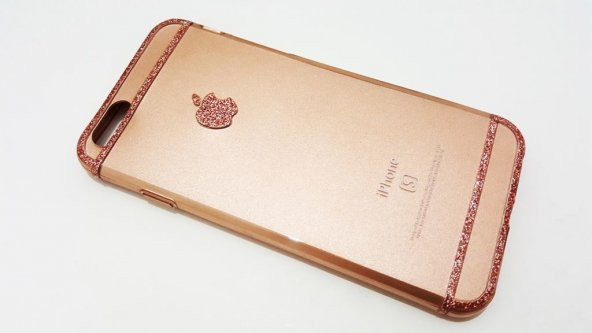 iPhone 6-6S Rubber Sert Silikon Rose Gold Kılıf - 2