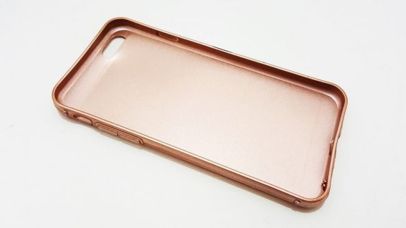 iPhone 6-6S Rubber Sert Silikon Rose Gold Kılıf - 3