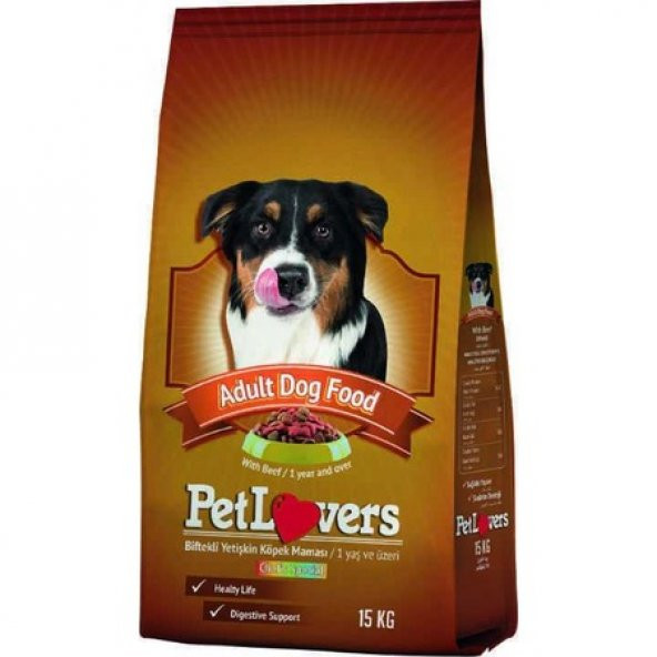 Pet Lovers Biftekli Yetişkin Köpek Maması-15 kg