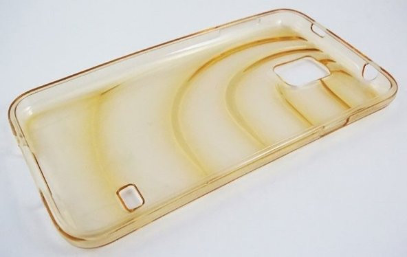 Samsung Galaxy S5 Desenli Sarı Silikon Kılıf - 2