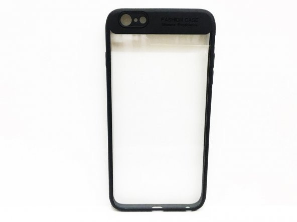 iPhone 6-6S Plus Siyah Kenar Şeffaf Rubber Silikon Kılıf