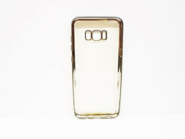 Samsung Galaxy S8 Plus Gümüş Kenar Şeffaf Silikon Kılıf - 2