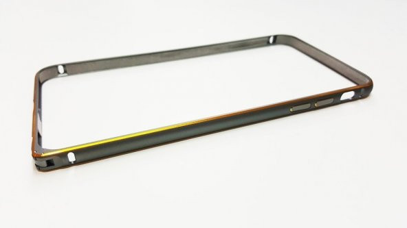 iPhone 6 Plus-6 Plus S Çelik Yaldızlı Koyu Gri Bumper - 2