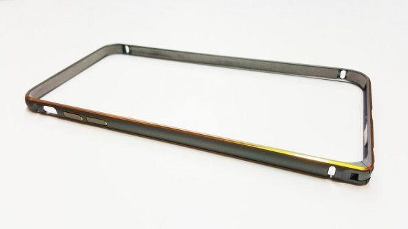 iPhone 6 Plus-6 Plus S Çelik Yaldızlı Koyu Gri Bumper - 3