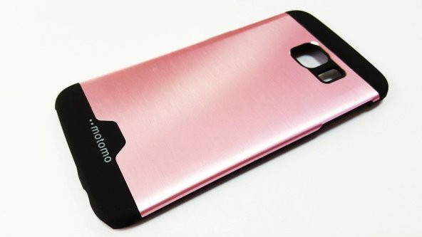 Samsung Galaxy S6 Edge Motomo Pembe Metal Kılıf - 2