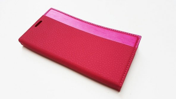 Samsung Galaxy Note 3 Magnum Pembe Kapaklı Kılıf - 2