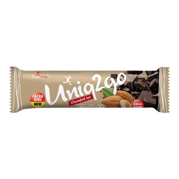 Uniq2go Chocodark Çikolata-Bademli Protein Bar 1 Adet