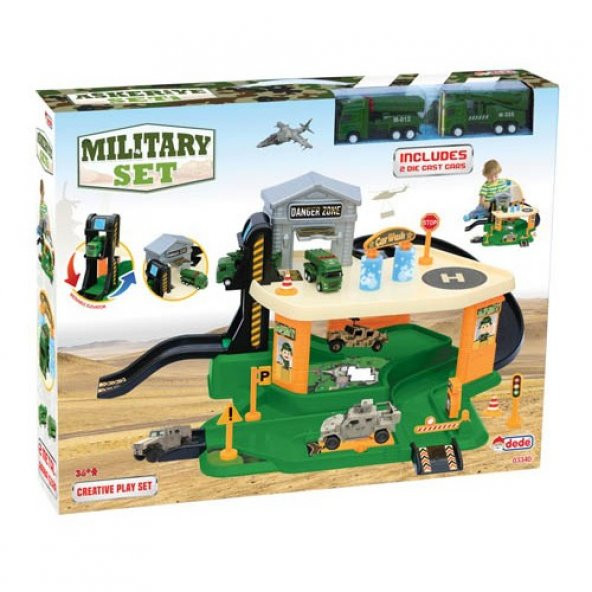 Aksesuarlı Askeriye Garaj Oyun Seti Oyuncak