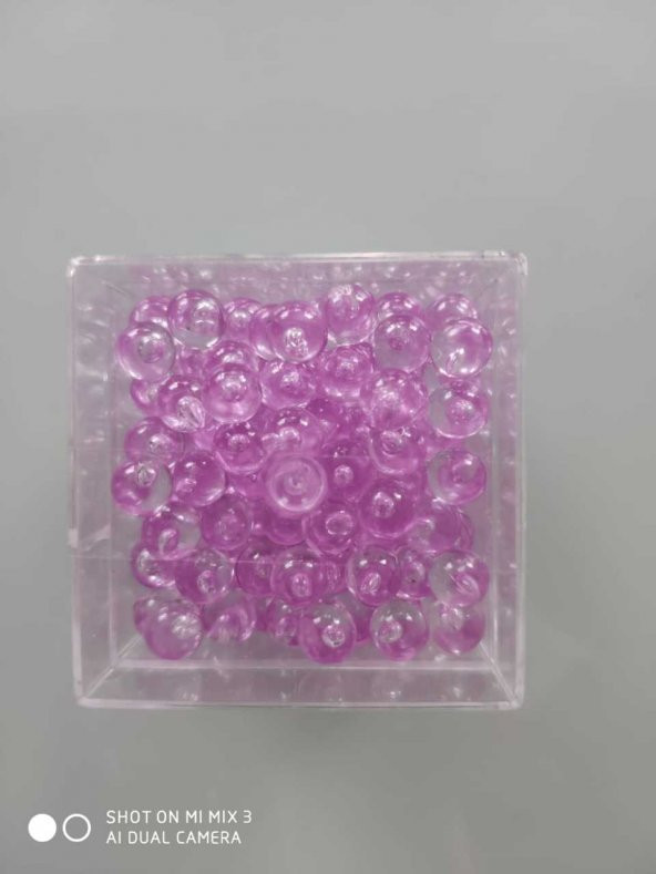 su kabağı 8 mm boncuk deliksiz açık pembe özel kutusunda