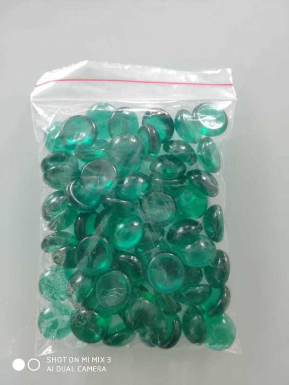 18 mm yeşil su kabağı deliksiz boncuk