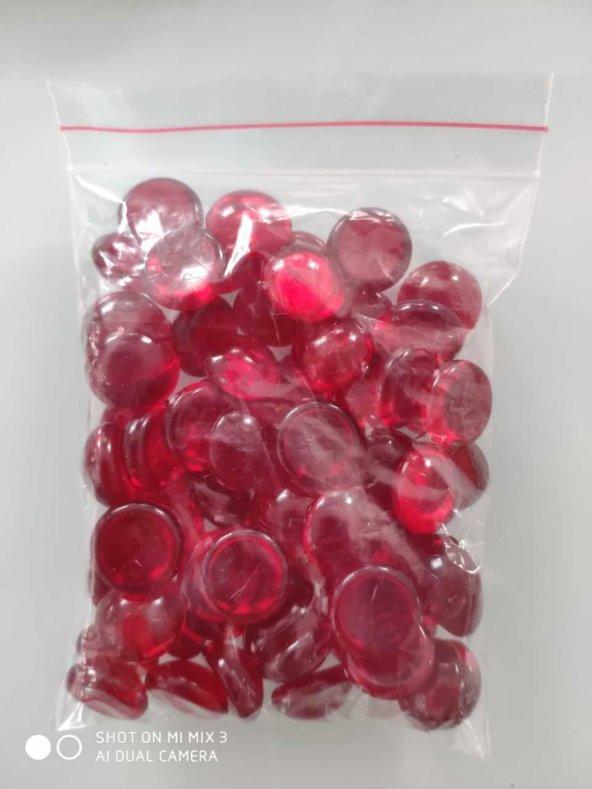 18 mm kırmızı su kabağı deliksiz boncuk