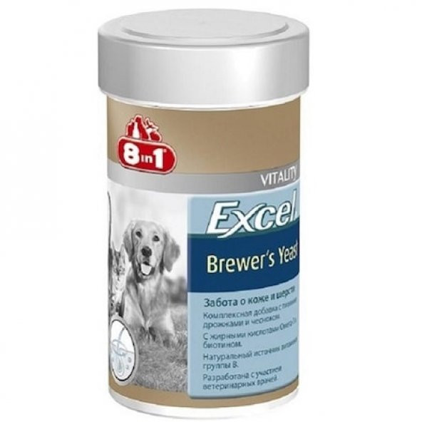 8in1 Excel Brewers Yeast Kedi Ve Köpek Sarımsak Tablet 140 adet