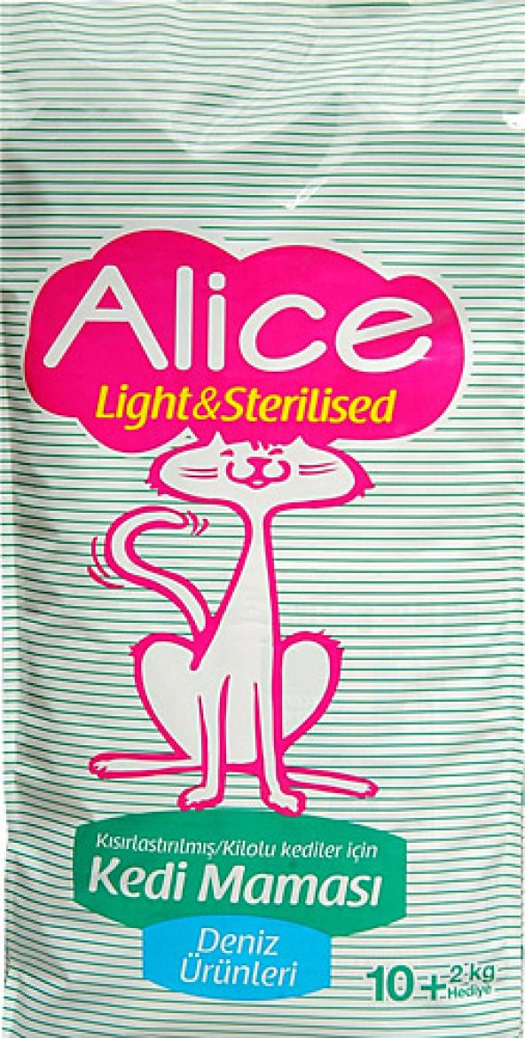 Alice Light & Sterilised Kedi Maması 12 kg (Kısır veya Kilolu)