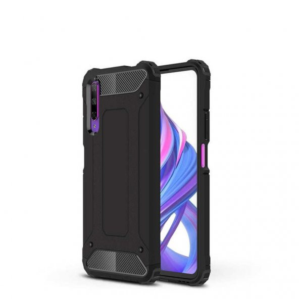 Huawei P Smart Pro 2019 Kamera Korumalı Armor Hybrid Zırh Kılıf - 7