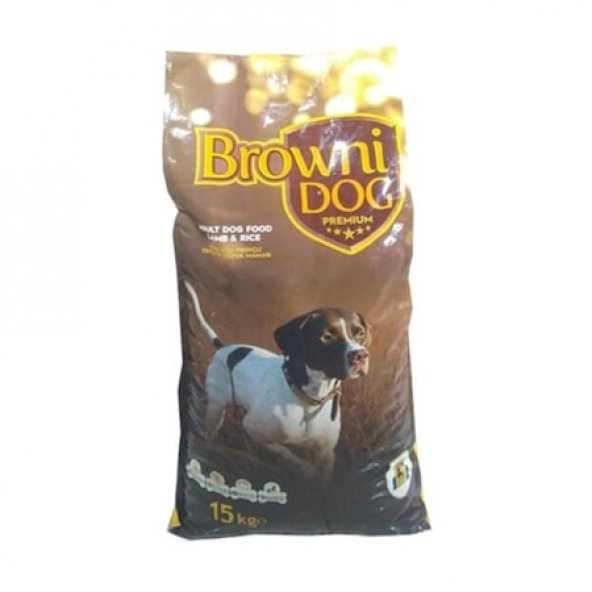 Browni Dog Premium Kuzu Etli Ve Pirinçli Köpek Maması 15 Kg