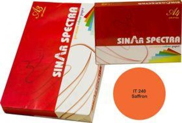 Sınar A4 IT240 Safran Renkli Fotokopi Kağıdı 500lü 1 Paket