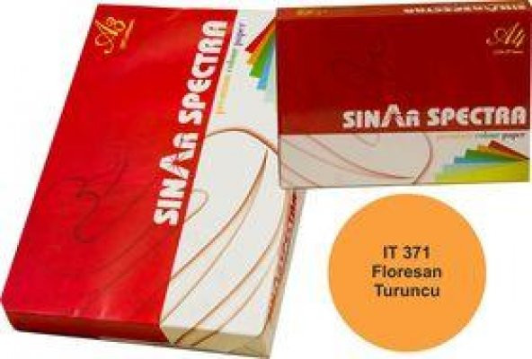 Sınar A4 IT371 Fosforlu Turuncu Renkli Fotokopi Kağıdı 500lü 1 Paket