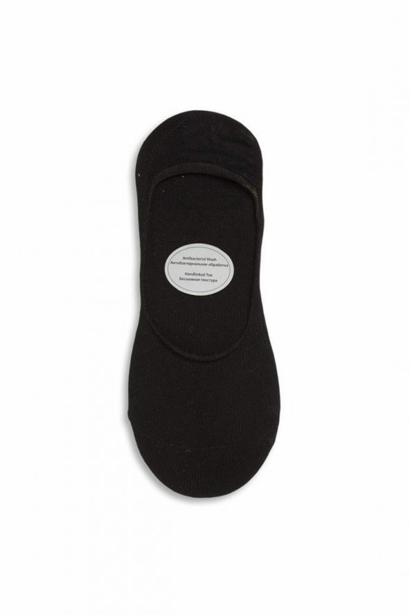 6lı Kadın Düz  Bambu Kaymaz Babet Çorap 3427-A6 - 2