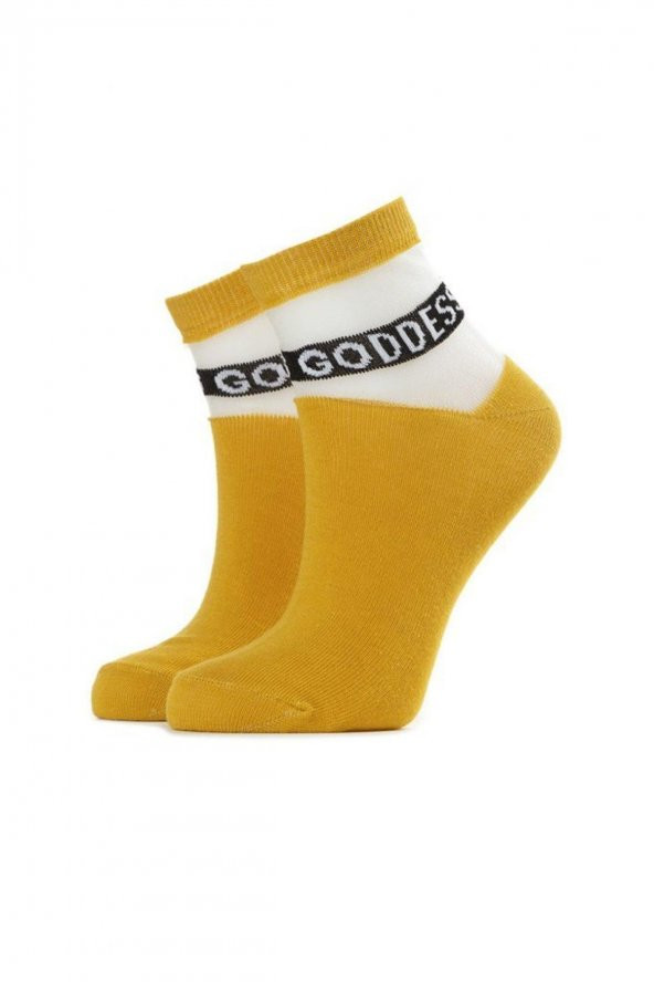 3lü Kadın İnce Goddess Yazılı  Çorap 3442-A3