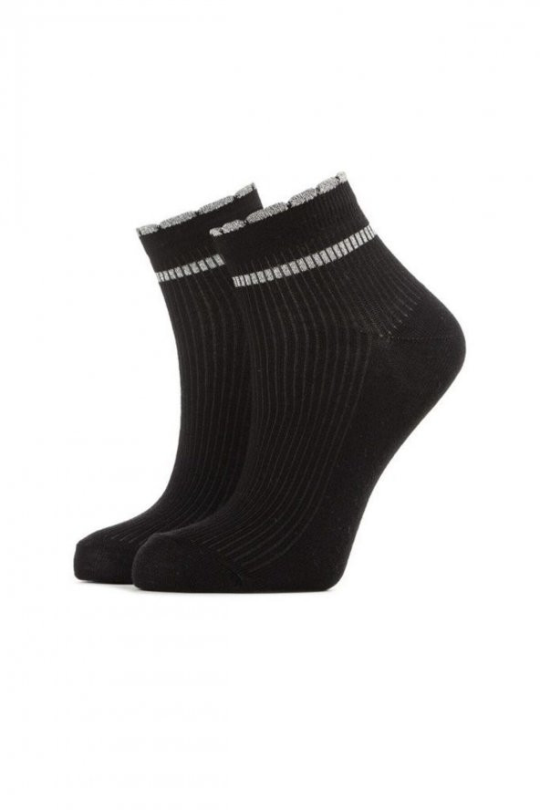 3lü Kadın Simli Pikotlu  Çorap 3441-A3 - 2