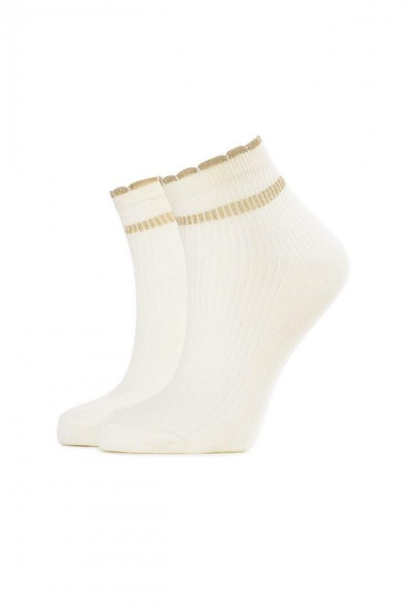 3lü Kadın Simli Pikotlu  Çorap 3441-A3 - 3