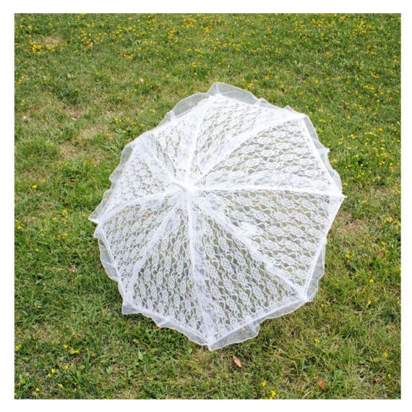 Dantelli Gelin Şemsiyesi - Resim 5