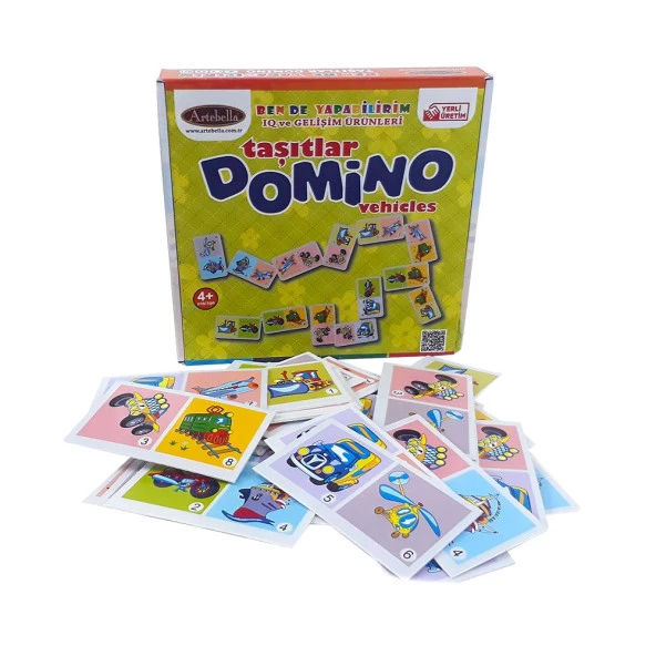 Zeka ve Dikkat Geliştiren Oyunlar I Taşıtlar Domino +4 Yaş - 2