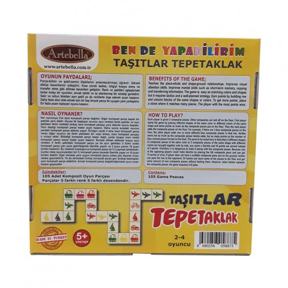 Zeka ve Dikkat Geliştiren Oyunlar I Tepetaklak Taşıtlar +5 Yaş - 3