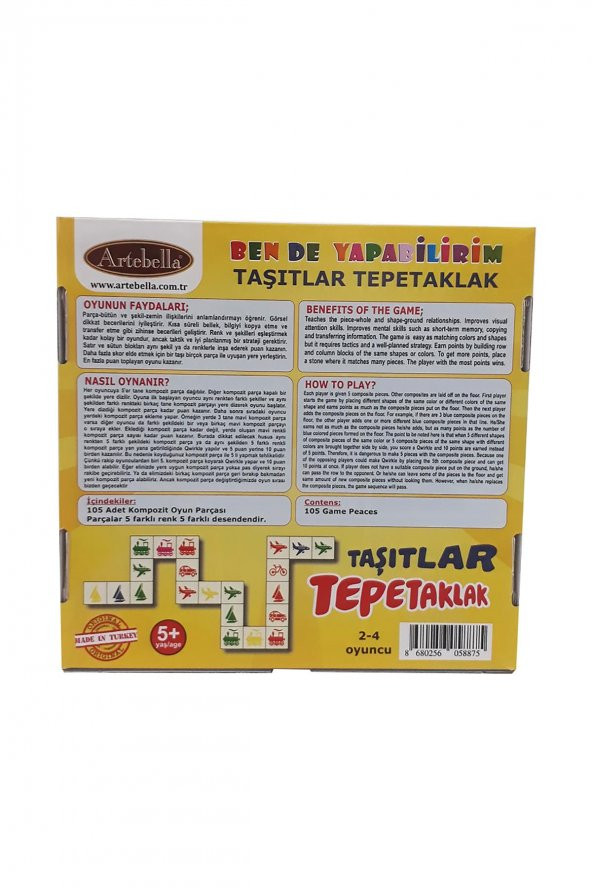 Zeka ve Dikkat Geliştiren Oyunlar I Tepetaklak Taşıtlar +5 Yaş - 6