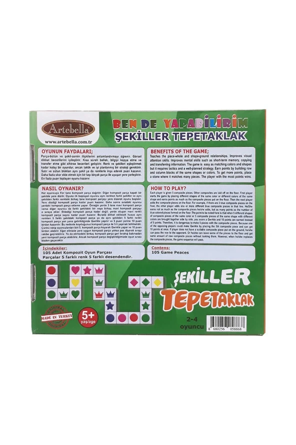 Zeka ve Dikkat Geliştiren Oyunlar I Tepetaklak Şekiller +5 Yaş - 6